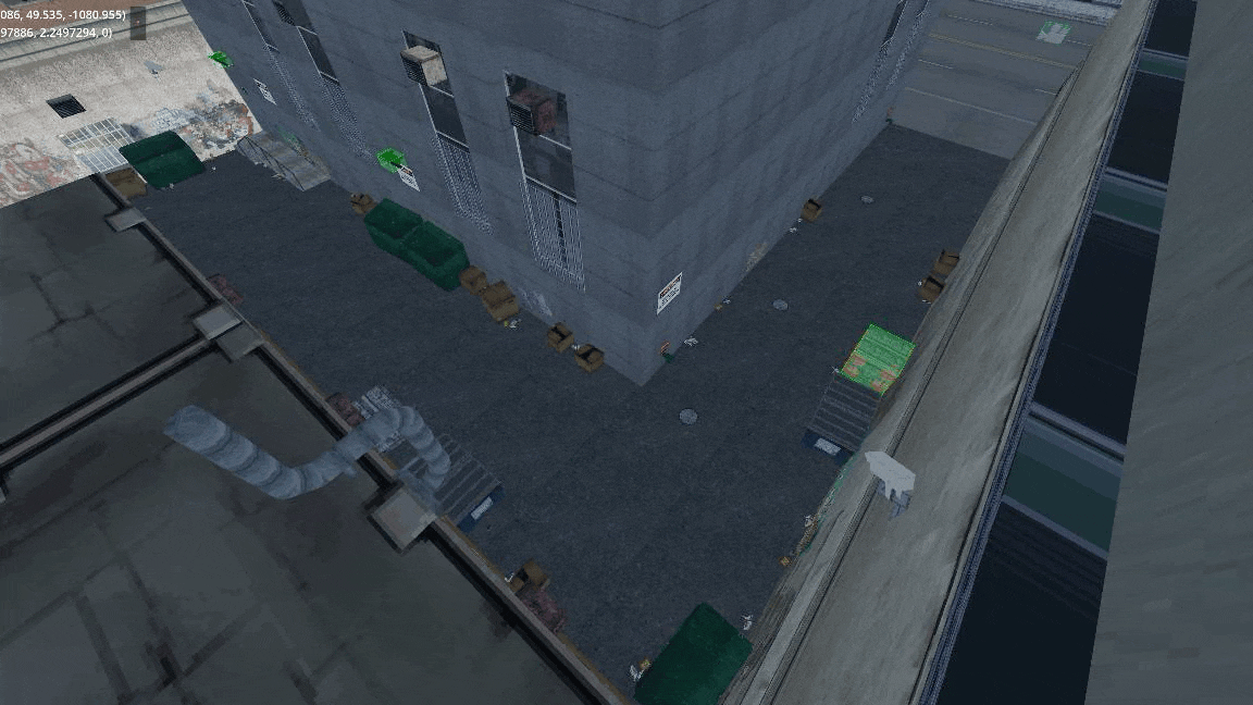 Intro cutscene camera position